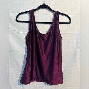 TAHARI MODERN ESSENTIALS
WEAR TWO WAYS BLOUSE SHIRT Purple